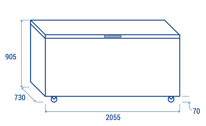 Фризерна ракла, 700 л - kuhnensko.com Фризерна ракла, 700 л