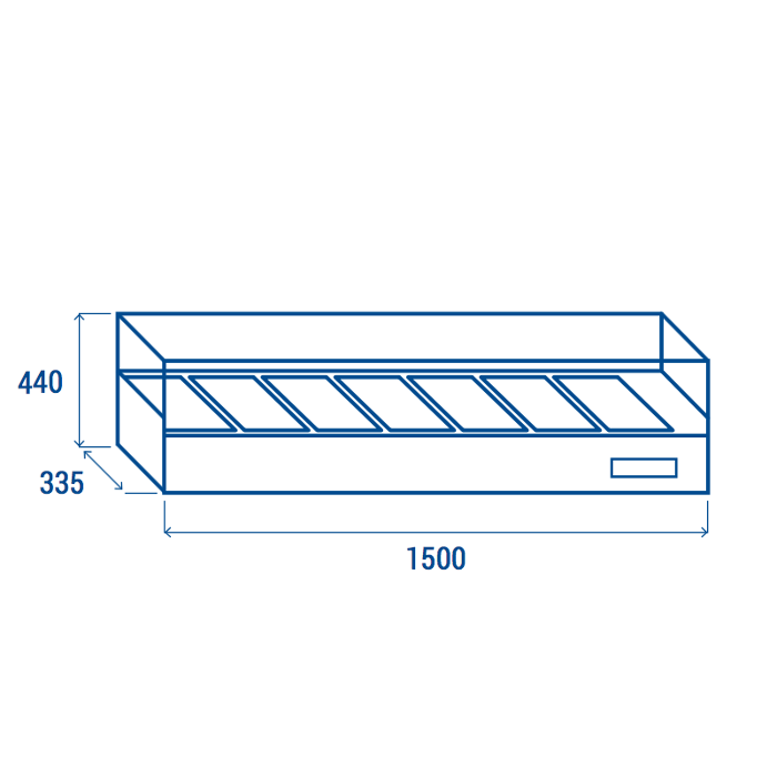 Хладилна мензола с витрина, настолна 7 х GN 1/4 - kuhnensko.com Хладилна мензола с витрина, настолна 7 х GN 1/4