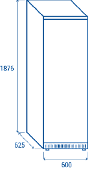 Нискотемпературен хладилен шкаф, инокс, с кошници, 400 л - kuhnensko.com Нискотемпературен хладилен шкаф, инокс, с кошници, 400 л