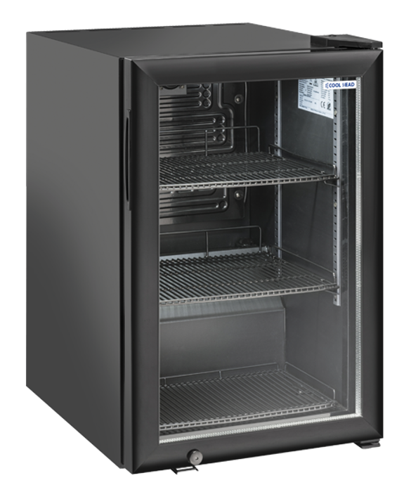 Хладилна витрина за напитки, 60 л, клас C, черна - kuhnensko.com Хладилна витрина за напитки, 60 л, клас C, черна