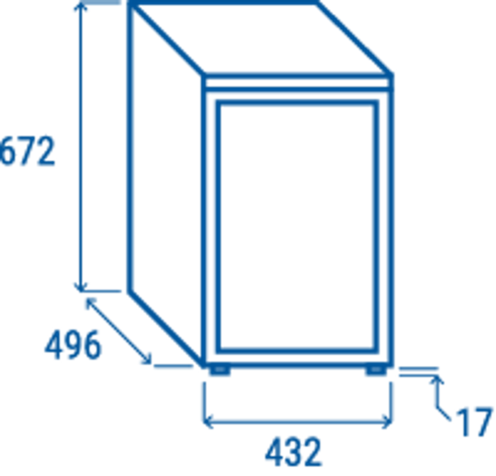 Хладилна витрина за напитки, 60 л, клас C, черна - kuhnensko.com Хладилна витрина за напитки, 60 л, клас C, черна