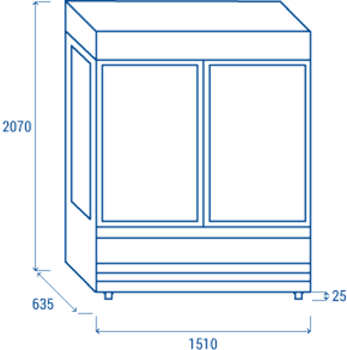 Хладилна витрина с плъзгащи врати, стенна, 821 л, черна, клас D - kuhnensko.com Хладилна витрина с плъзгащи врати, стенна, 821 л, черна, клас D