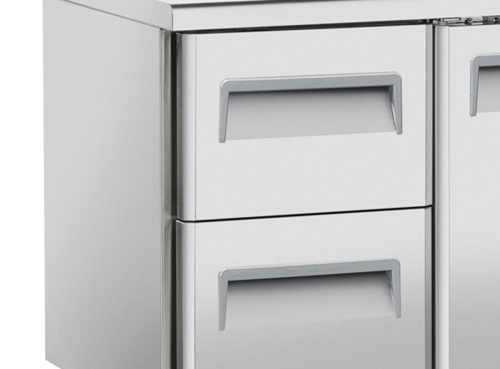 Среднотемпературна хладилна маса с 3 врати, 325х410 мм съвместима, SR3100 - kuhnensko.com Среднотемпературна хладилна маса с 3 врати, 325х410 мм съвместима, SR3100