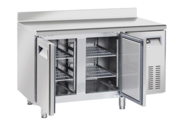 Нискотемпературна хладилна маса с 2 врати и борд, GN 1/1 съвместима - kuhnensko.com Нискотемпературна хладилна маса с 2 врати и борд, GN 1/1 съвместима