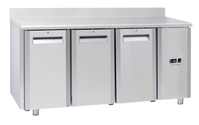 Нискотемпературна хладилна маса без компресор с 3 врати и борд, без агрегат, GN 1/1 съвместима - kuhnensko.com Нискотемпературна хладилна маса без компресор с 3 врати и борд, без агрегат, GN 1/1 съвместима