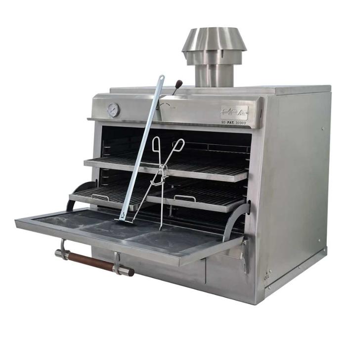 Фурна-барбекю на дървени въглища PIRA-90 SILVER SD, настолна - kuhnensko.com Фурна-барбекю на дървени въглища PIRA-90 SILVER SD, настолна