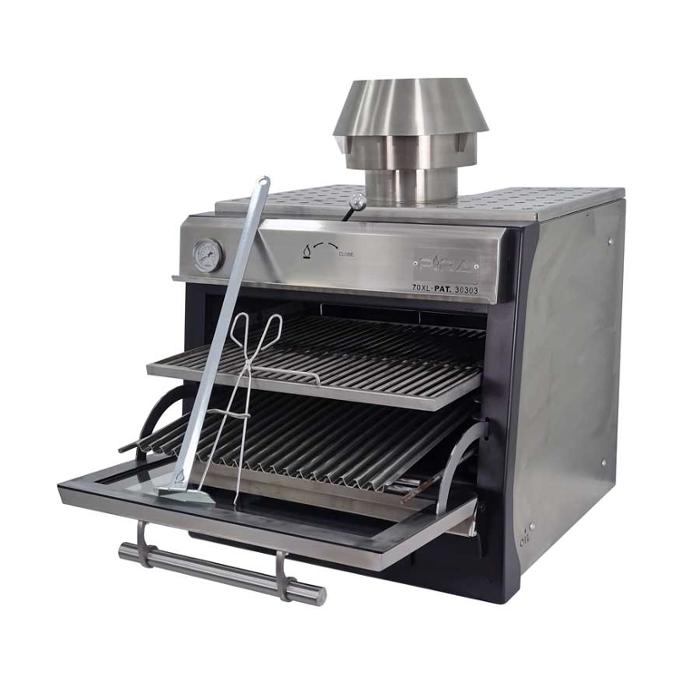 Фурна-барбекю на дървени въглища PIRA-70 XL LUX, настолна - kuhnensko.com Фурна-барбекю на дървени въглища PIRA-70 XL LUX, настолна