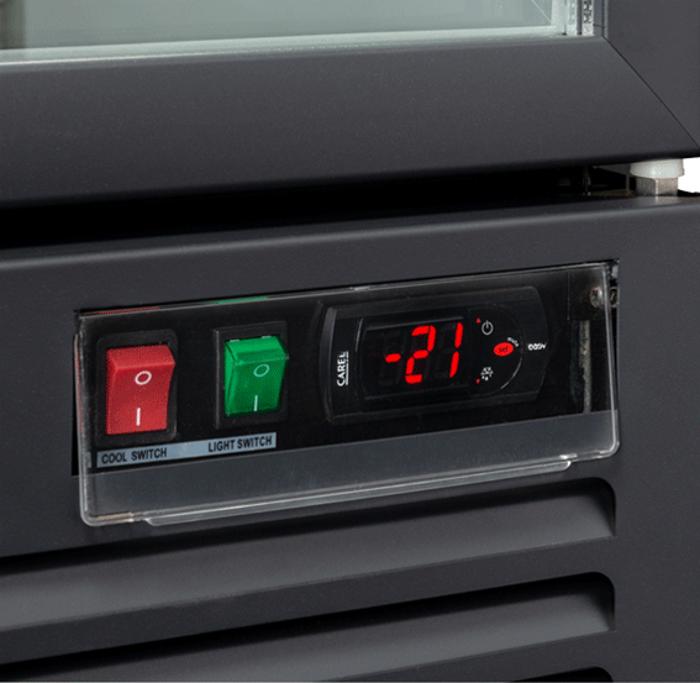 Хладилна витрина за напитки с 1 стъклена врата, 614 л, черна, клас B - kuhnensko.com Хладилна витрина за напитки с 1 стъклена врата, 614 л, черна, клас B