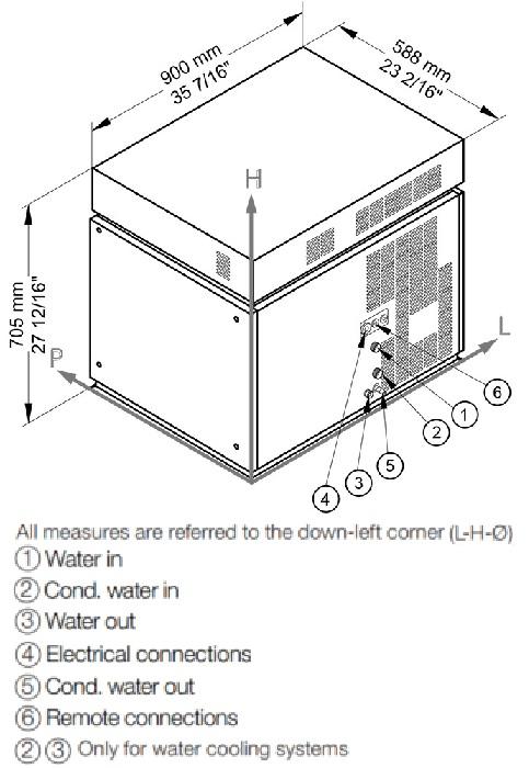 Ледогенератор за Flat Scales лед 400 кг/24 ч, без бин, водно охлаждане - kuhnensko.com Ледогенератор за Flat Scales лед 400 кг/24 ч, без бин, водно охлаждане