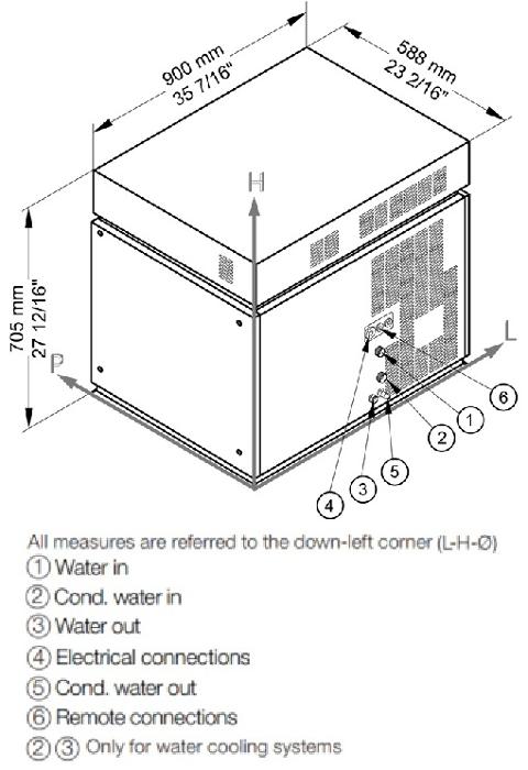 Ледогенератор за Flat Scales лед 620 кг/24 ч, без бин, водно охлаждане - kuhnensko.com Ледогенератор за Flat Scales лед 620 кг/24 ч, без бин, водно охлаждане