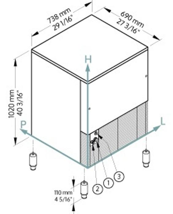 Ледогенератор за гранулиран лед Nugget 146 кг/24 ч, въздушно охлаждане - kuhnensko.com Ледогенератор за гранулиран лед Nugget 146 кг/24 ч, въздушно охлаждане
